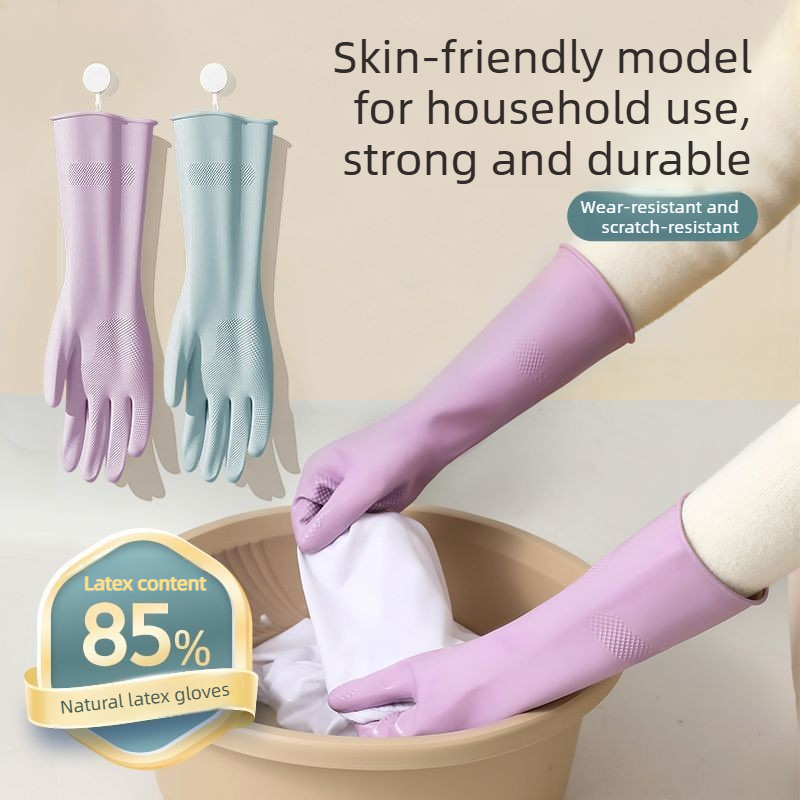 Dish Glove Rubber - Lateks Bulaşık Yıkama Eldivenleri, Pamuklu Astarlı