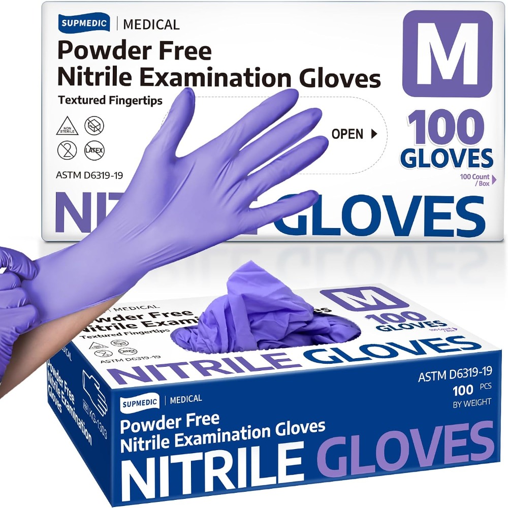 Exam Glove Nitrile - Tıbbi Muayene Nitril Tek Kullanımlık Eldivenler