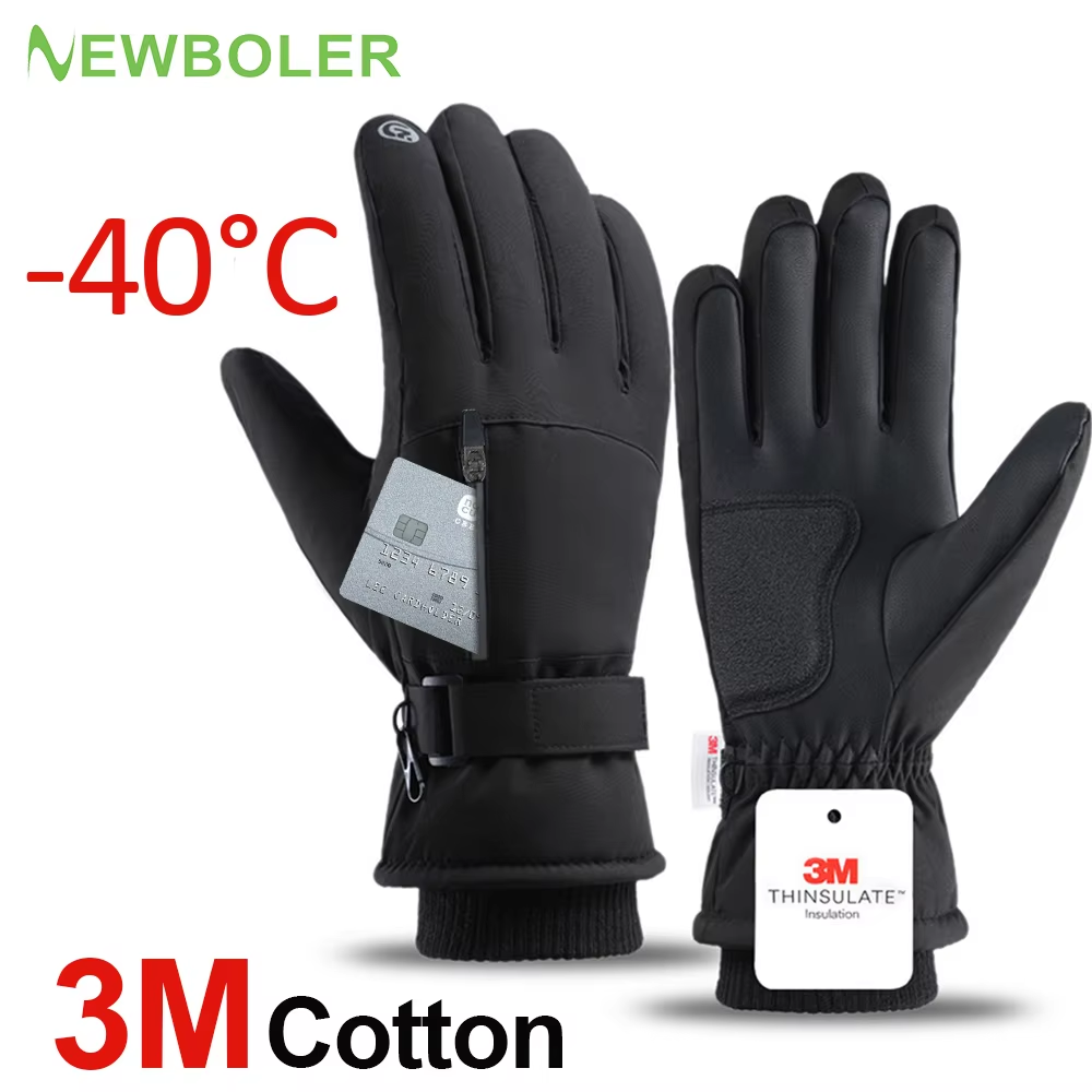 Ski Glove Waterproof - Erkekler kış su geçirmez bisiklet eldiveni