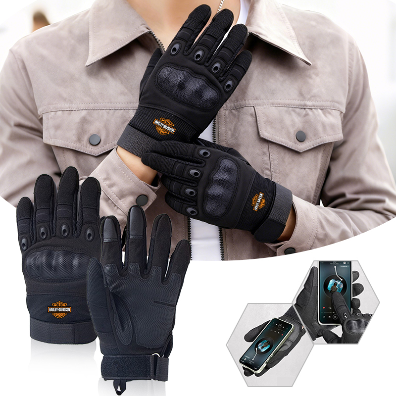 Leather Driving Glove - Hakiki Deri Motosiklet Eldivenleri Karbon Fiber