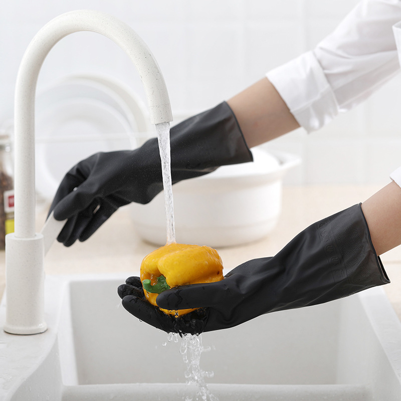 1 çift siyah eldiven ev yıkama - Dish Glove Rubber incelemesi ve fiyatı