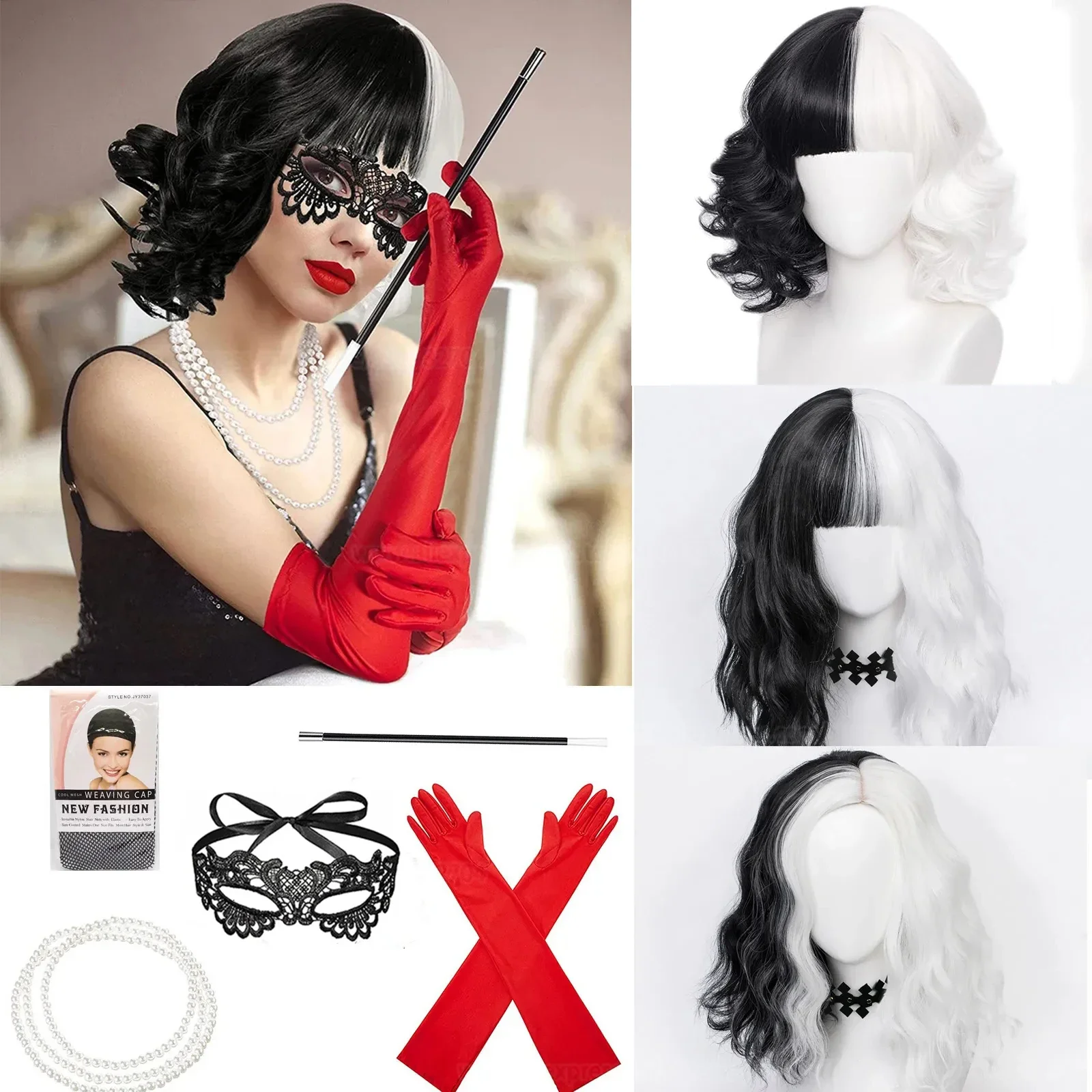 Anime Cruella de Vil Cosplay p - Heat Resistant Glove incelemesi ve fiyatı
