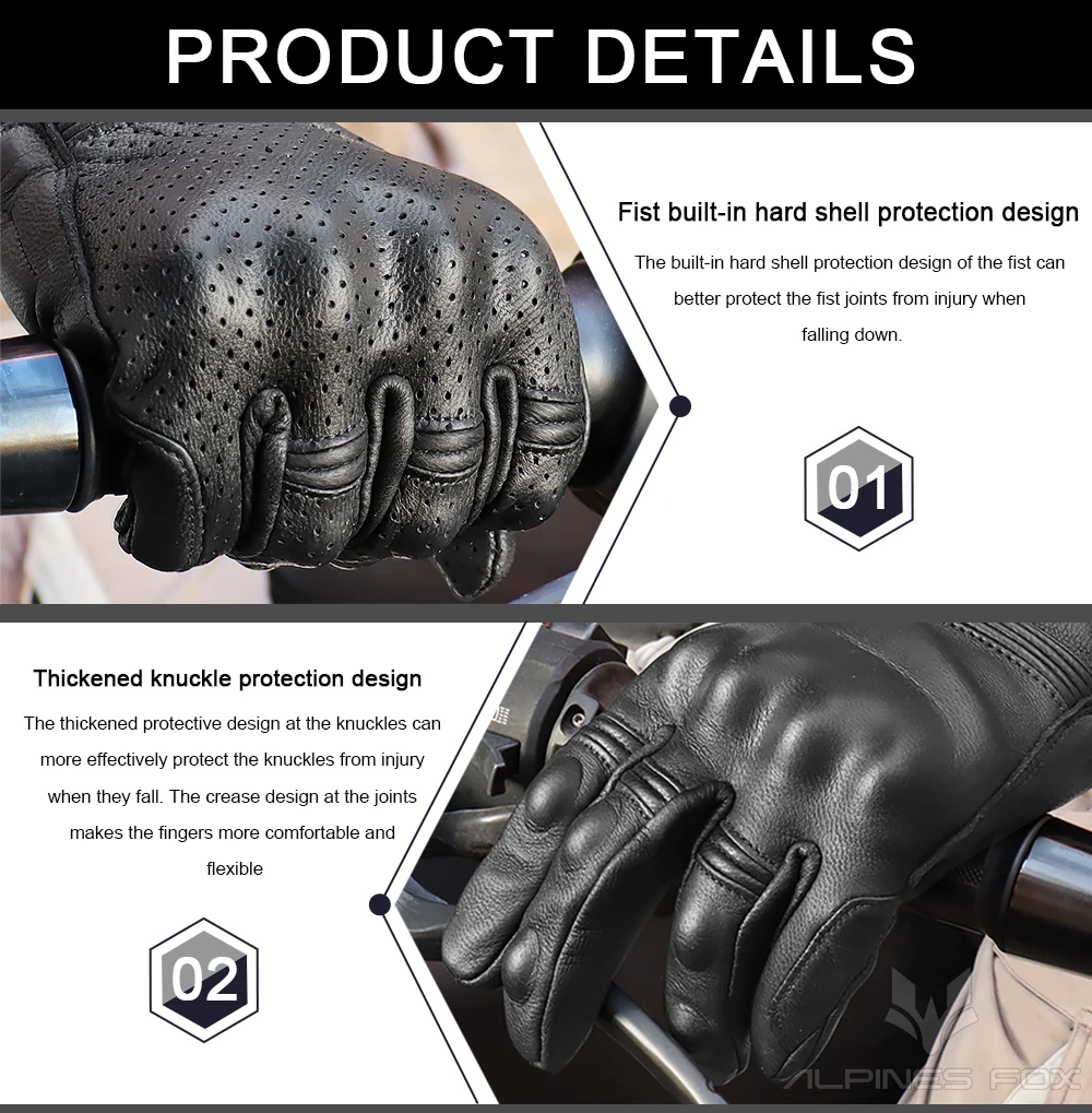 Unisex Vintage Deri Motosiklet - Motorcycle Glove Knuckle incelemesi ve fiyatı