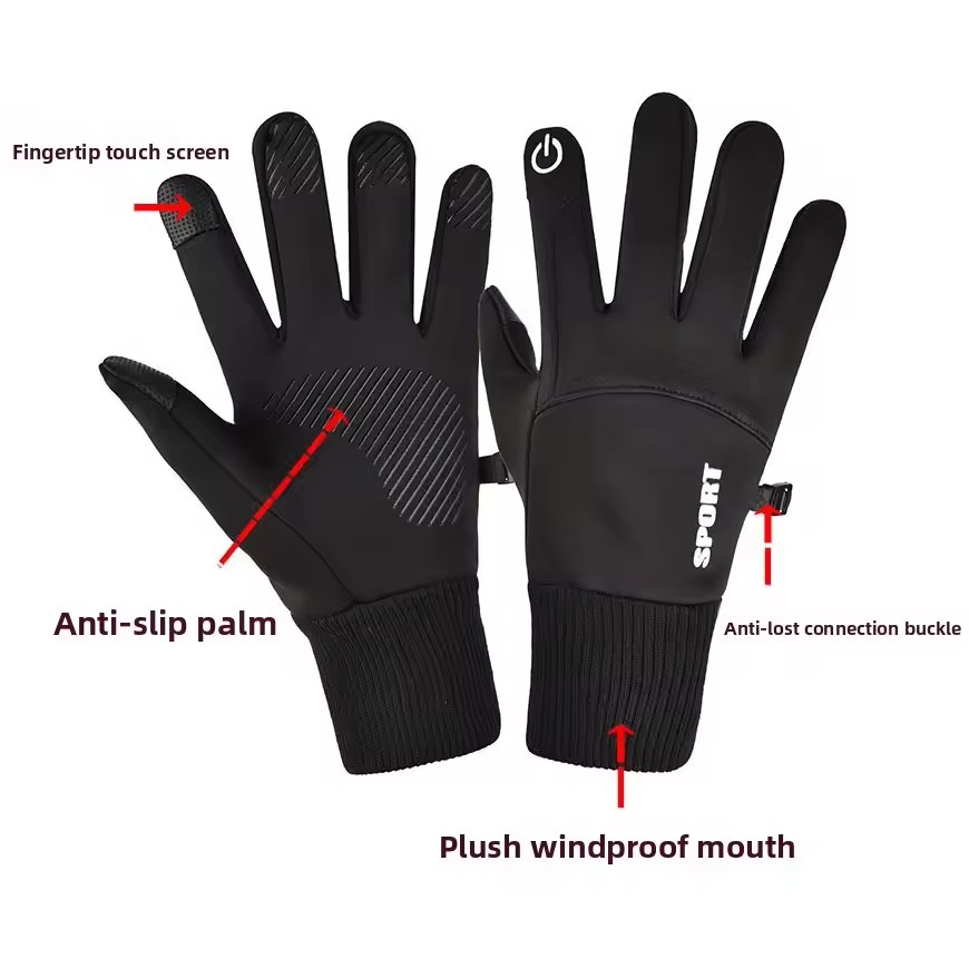 Siyah Kışlık Sıcak Tam Parmakl - Ski Glove Waterproof incelemesi ve fiyatı