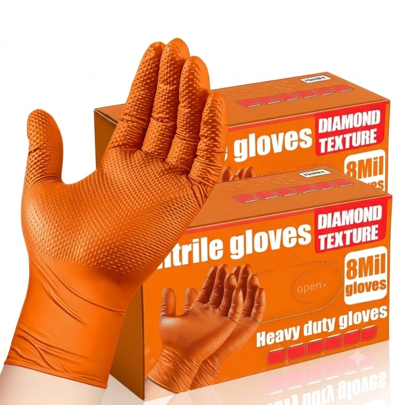 Ağır Hizmet Tipi Turuncu Nitri - Nitrile Mechanic Glove incelemesi ve fiyatı