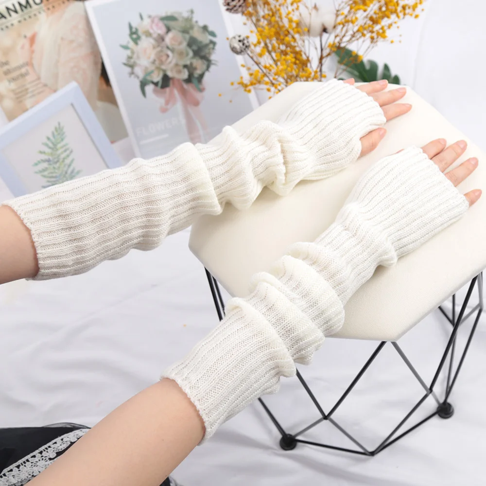 2025 Yeni 52cm Kadın Örgü Kol  - Fingerless Glove Knit incelemesi ve fiyatı